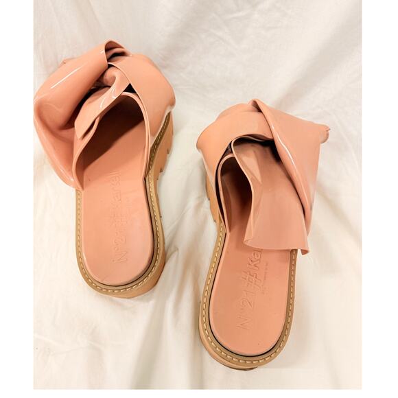 No. 21 X KARTELL Nude Knot Bow Slide Sandals EU‎ 40 Streetwear Summer Vacation - Picture 6 of 8